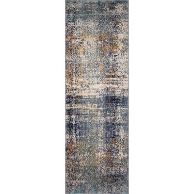 Ziebarth Abstract Blue Area Rug - Image 0