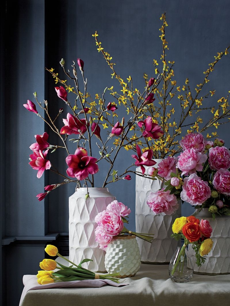 Faux Forsythia Flower Stem 50" - Image 1