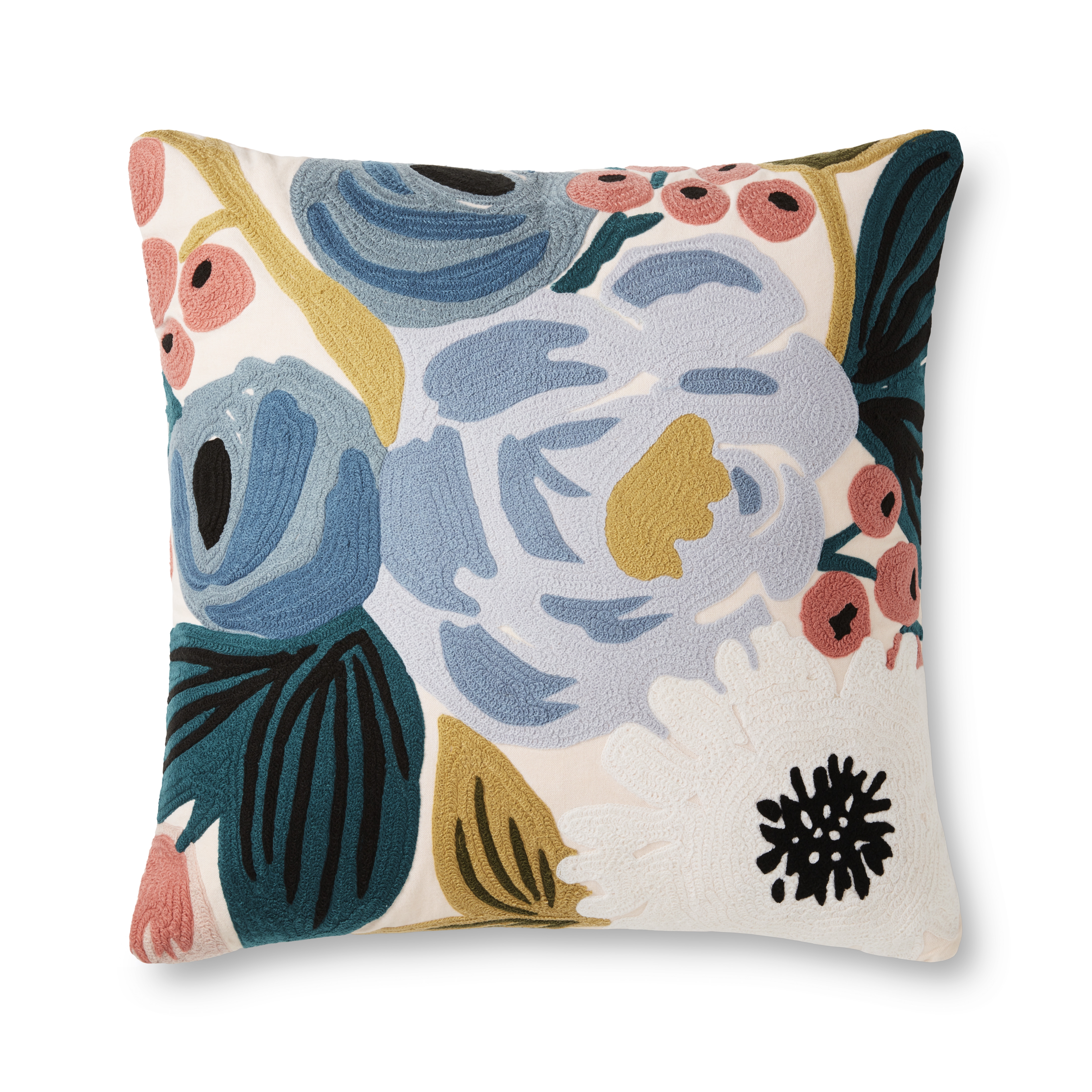 Rifle Paper Co. x Loloi Pillows Blush/Multi 22" x 22" Cover Only  (Minimum order quantity is 2) - Image 0