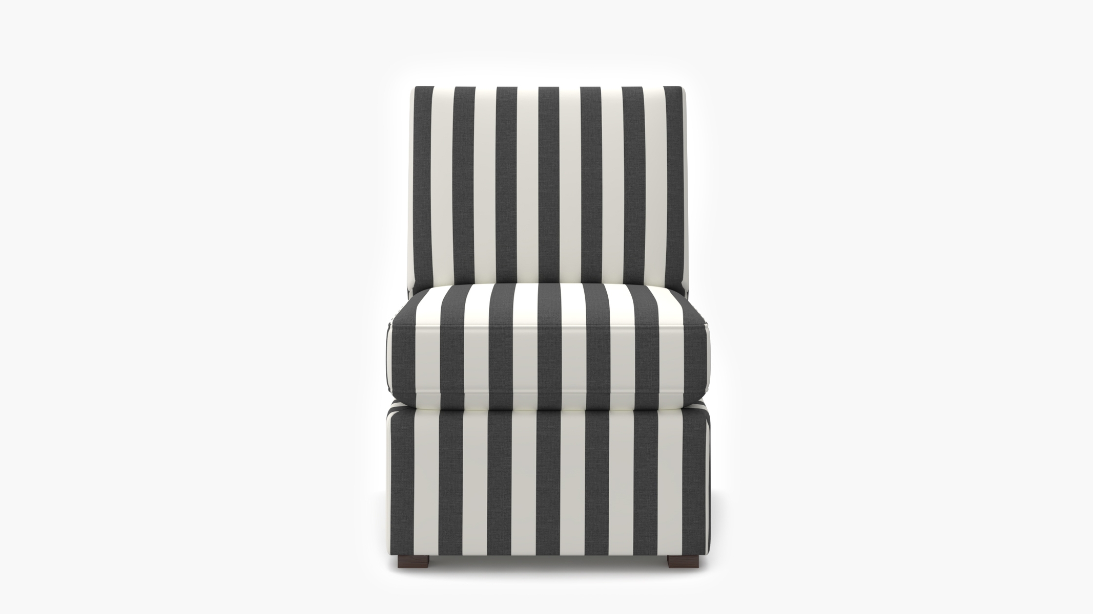 Classic Slipper Chair, Ink Cabana Stripe - Image 0