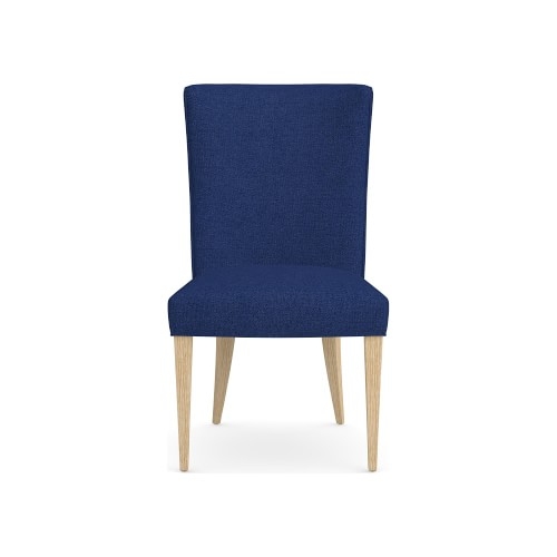 Trevor Side Chair, Standard, Perennials Performance Canvas, Denim, Natural Leg - Image 0