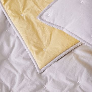 Reversible Washed Cotton Quilt, Standard Sham, Rose/Stone White, WE Kids - Image 3