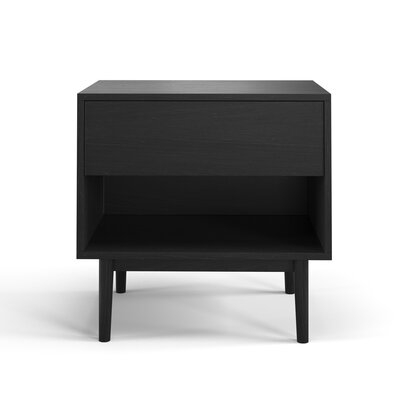 Indra 1 - Drawer Solid Wood Nightstand - Image 0