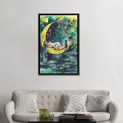 Moon Goddess of the Lake by Kat Fedora - Painting Print on Canvas - Image 0
