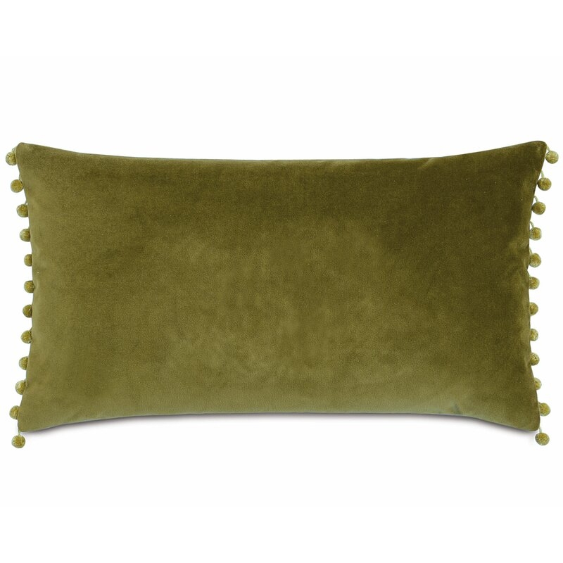 Eastern Accents Plush Frou Cotton Lumbar Pillow Color: Citron - Image 0