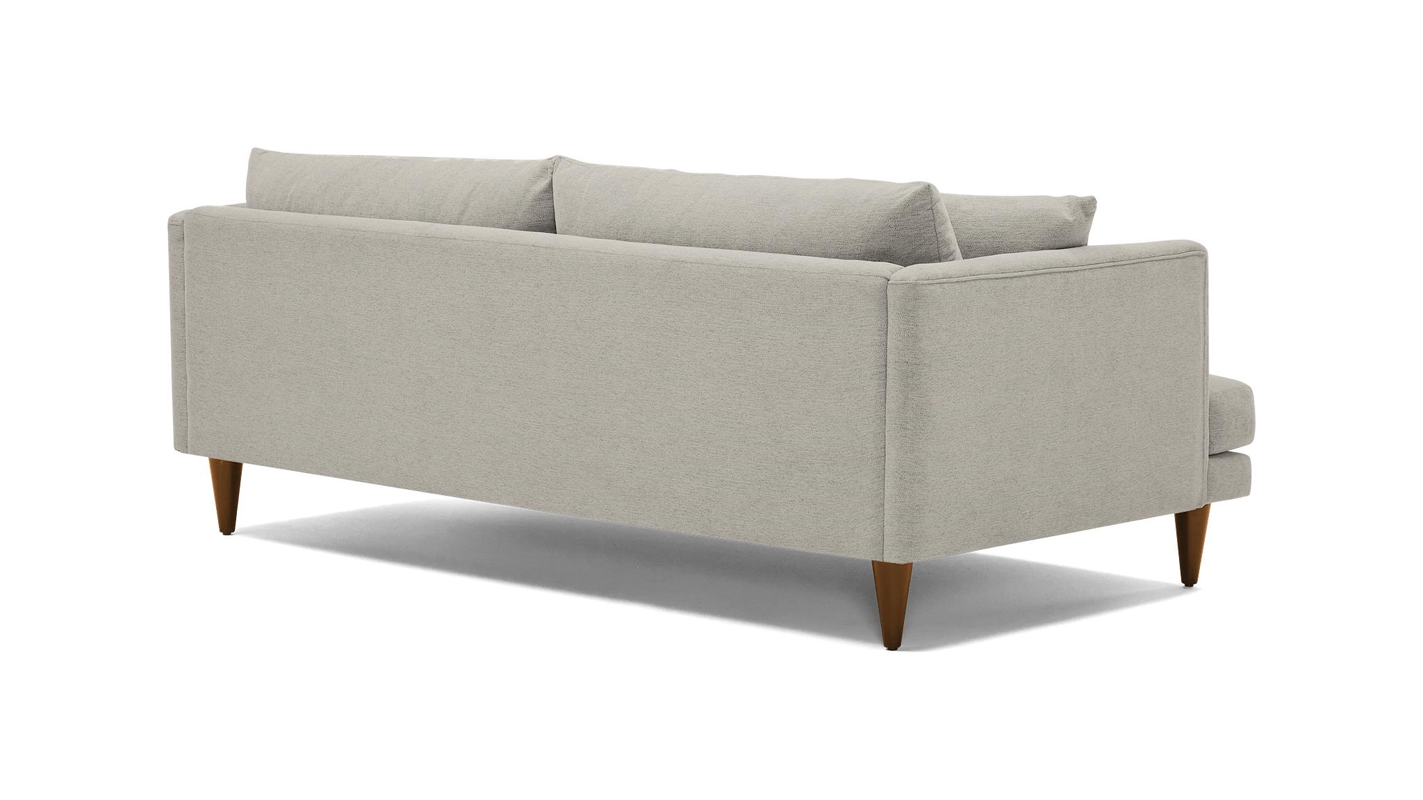 Gray Lewis Mid Century Modern Sofa - Bloke Cotton - Mocha - Cone - Image 3