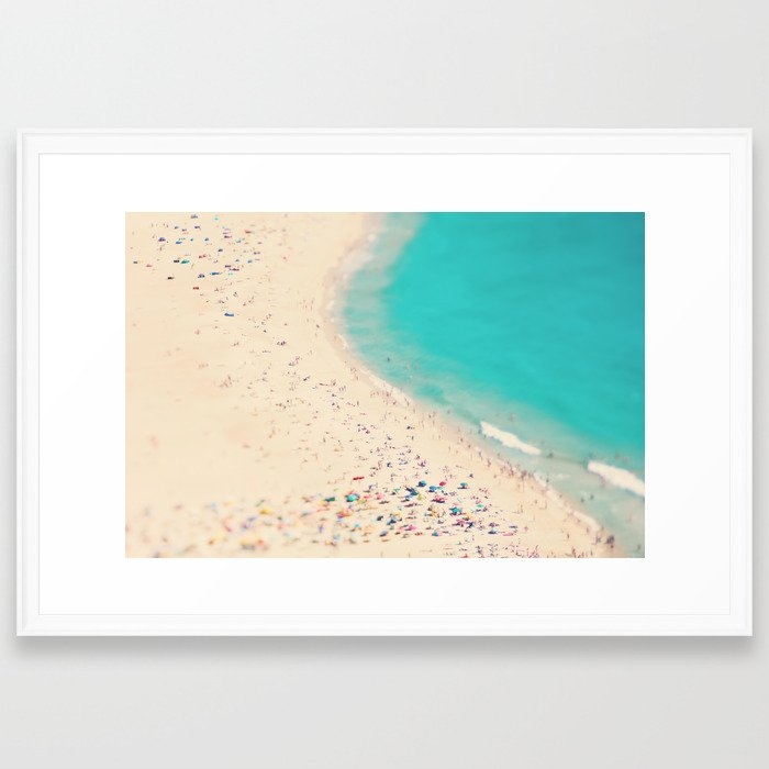 Beach Love Iii - Nazare Framed Art Print by Ingrid Beddoes Photography - Scoop White - LARGE (Gallery)-26x38 - Image 0