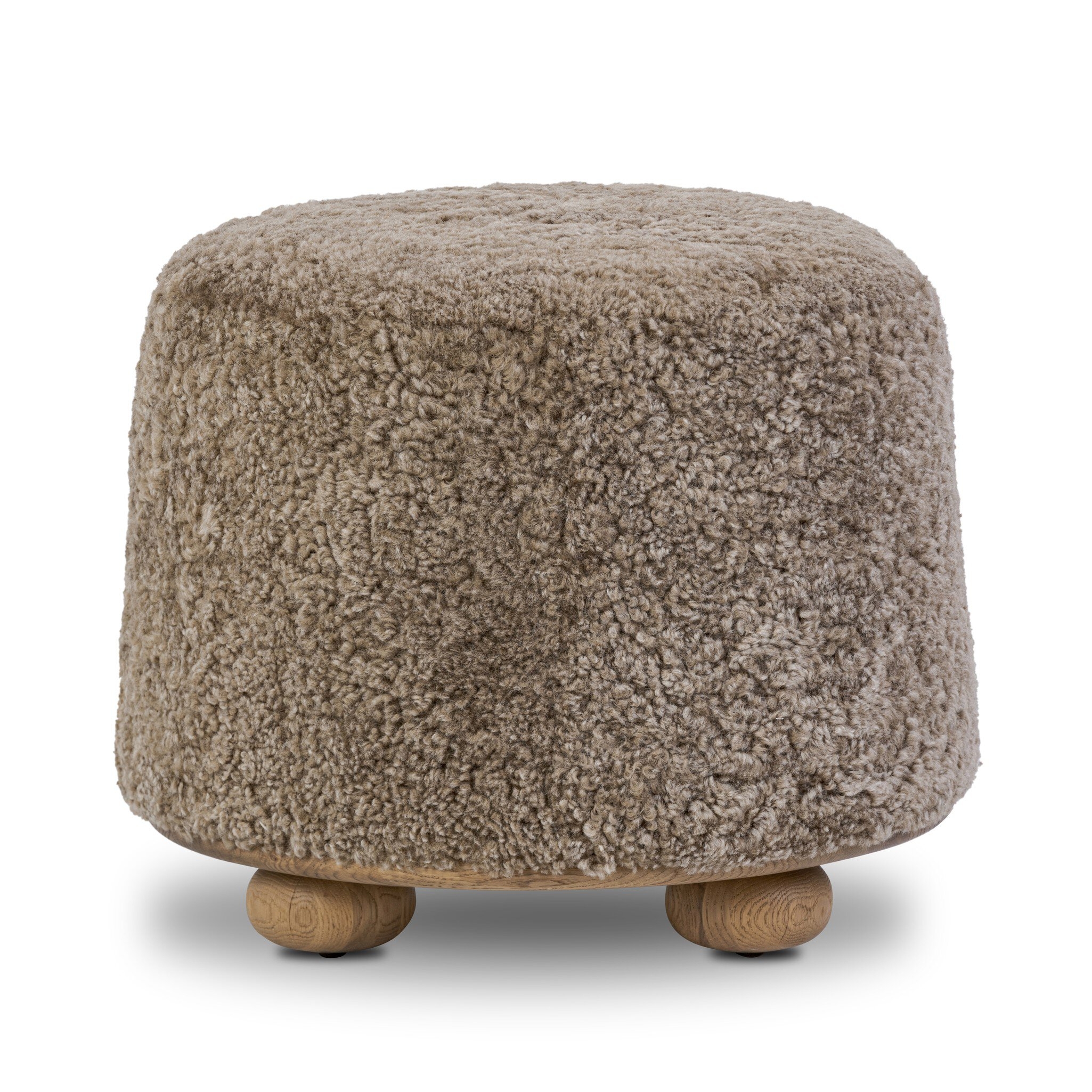 Bilbury Ottoman - Taupe Shearling - Image 9