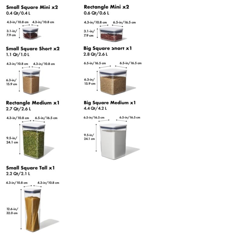 OXO ® POP 10-Piece Airtight Food Storage Container Set - Image 3