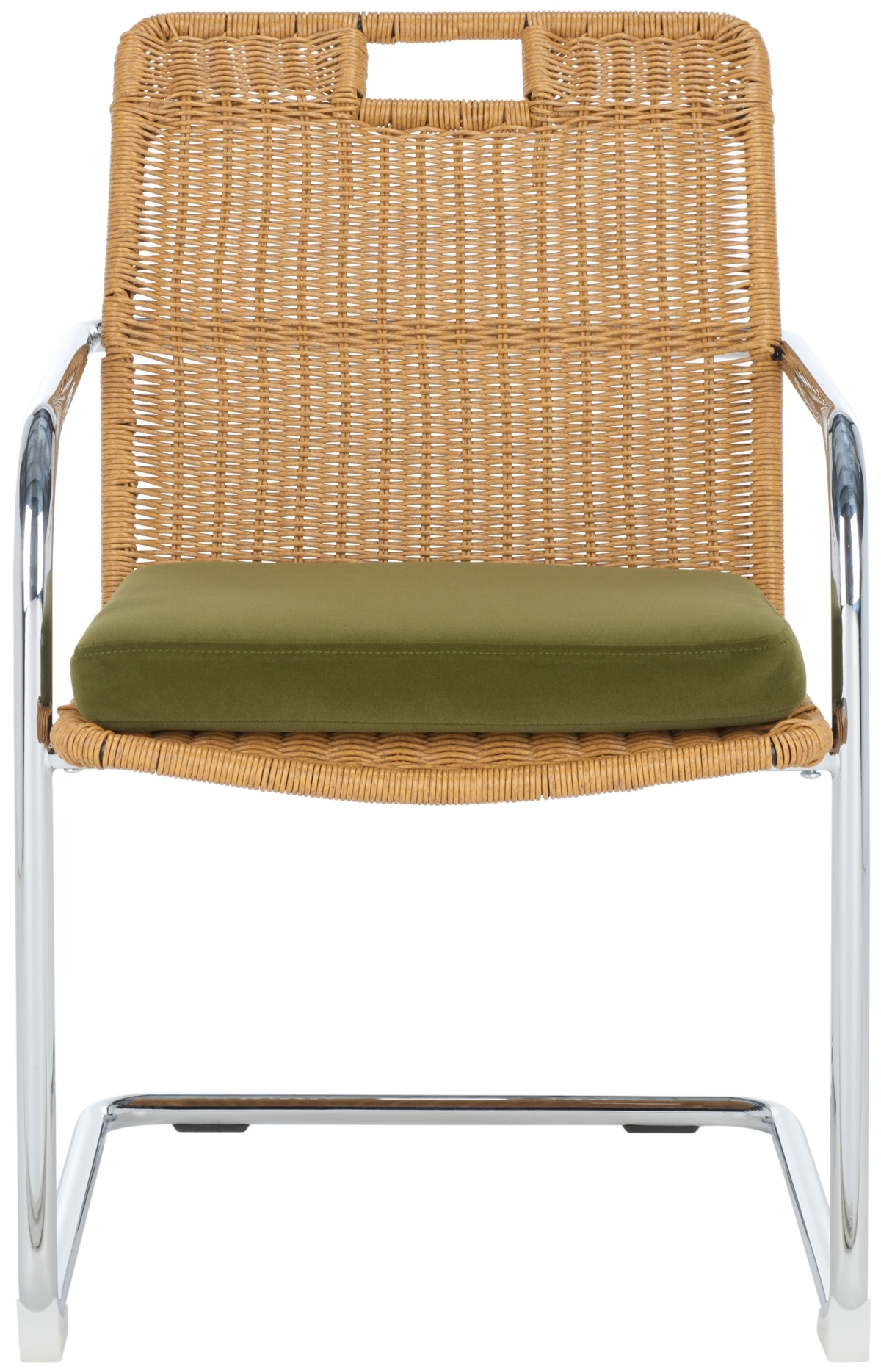 Malou Rattan Dining Chair - Olive / Natural - Safavieh - Image 0