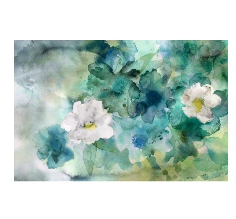 Chelsea Art Studio 'Azure Flowers' Print Format: Outdoor, Size: 30" H x 45" W x 2" D - Image 0