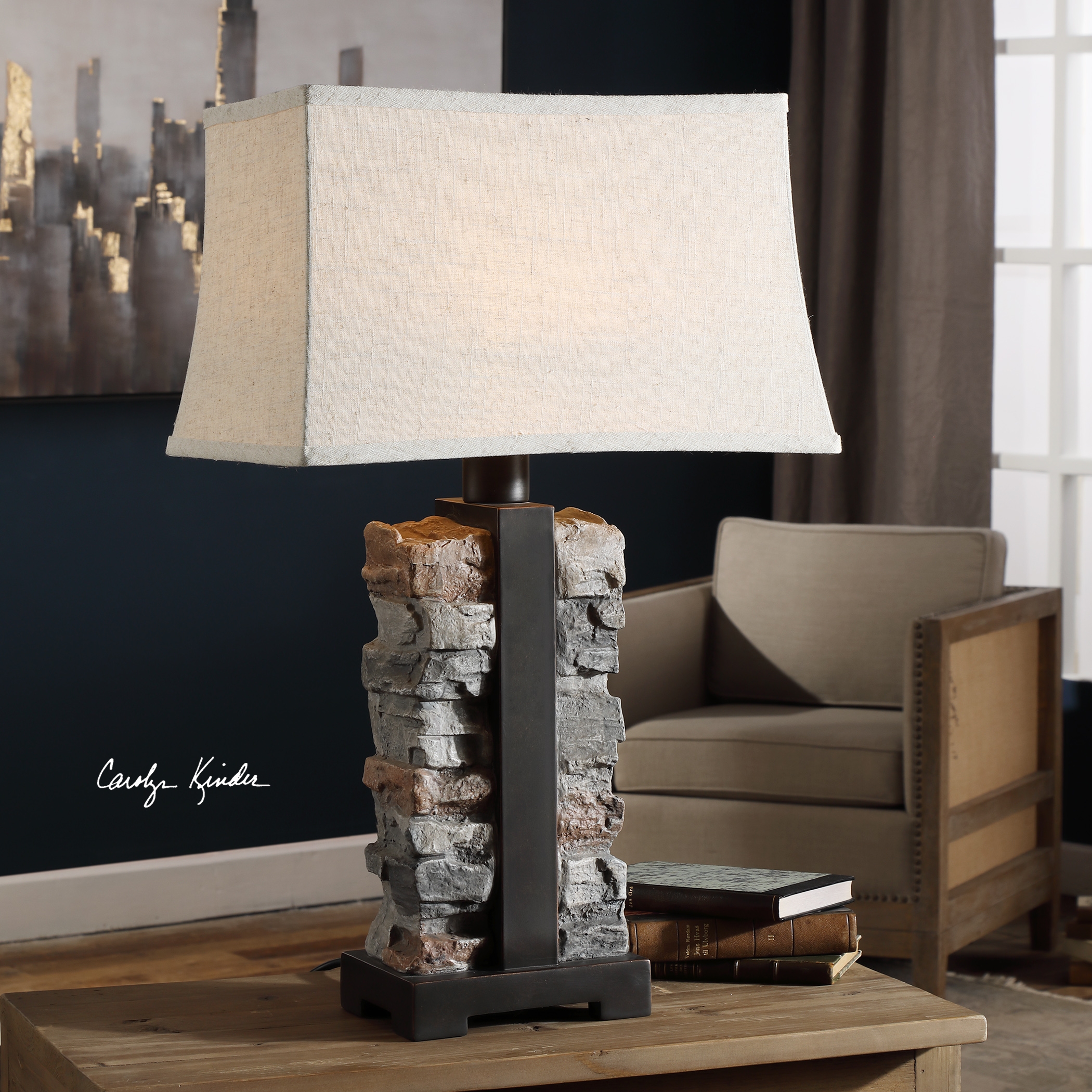 Kodiak Stacked Stone Lamp - Image 0