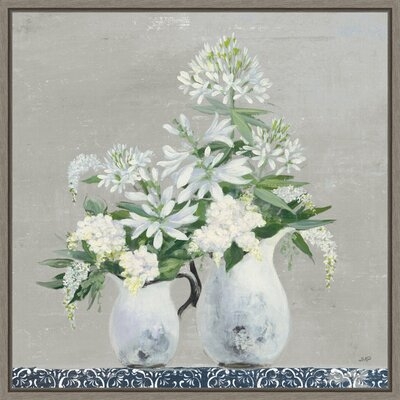 Late Summer Bouquet III (Vase) by Julia Purinton - Floater Frame Painting Print on Canvas - Image 0