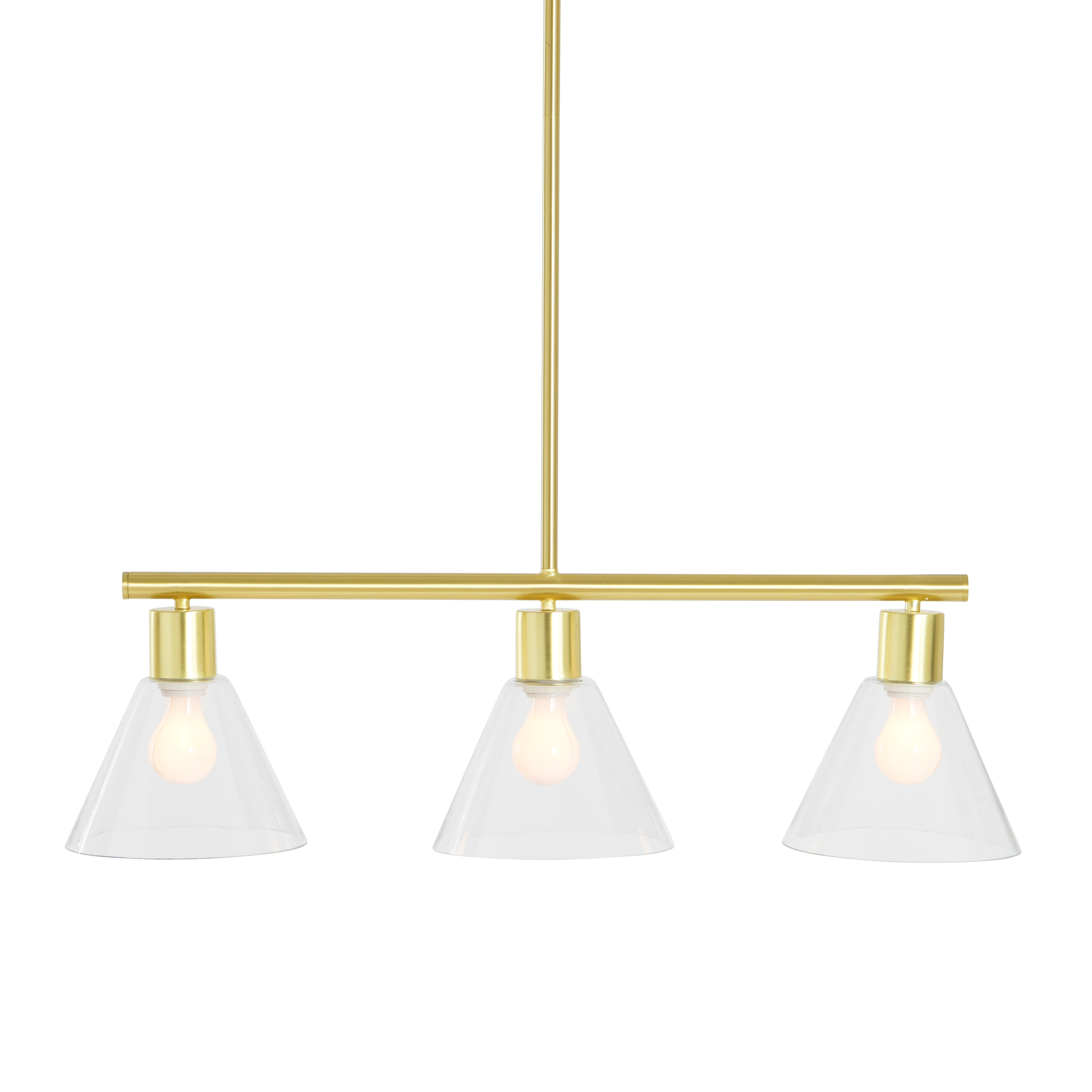 Modern Linear Ceiling Light, Brushed Gold - Image 0