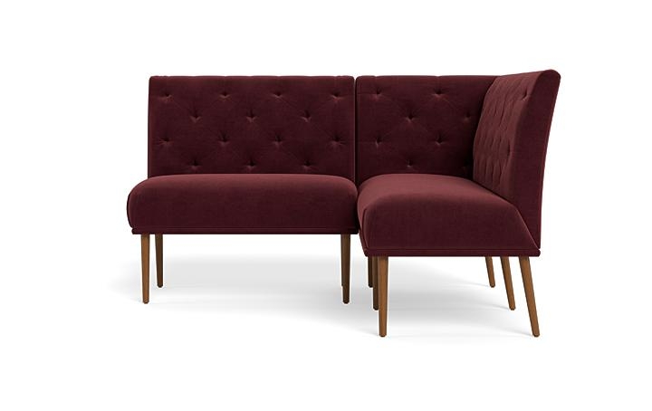 Dorian Upholstered Petite Right Banquette with Tufting Option - Image 0