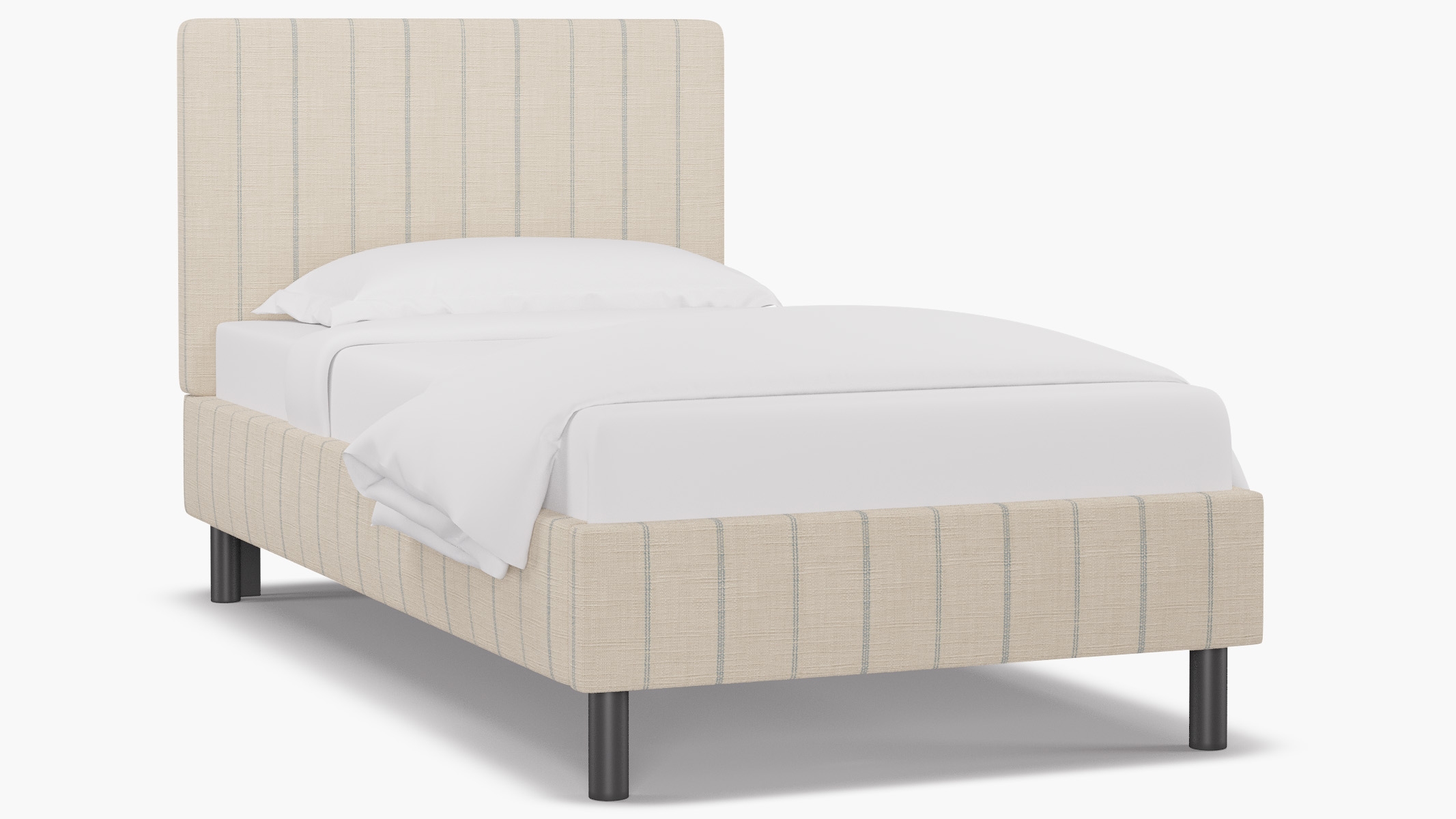 Tailored Platform Bed, Sky Fritz, Twin - Image 1
