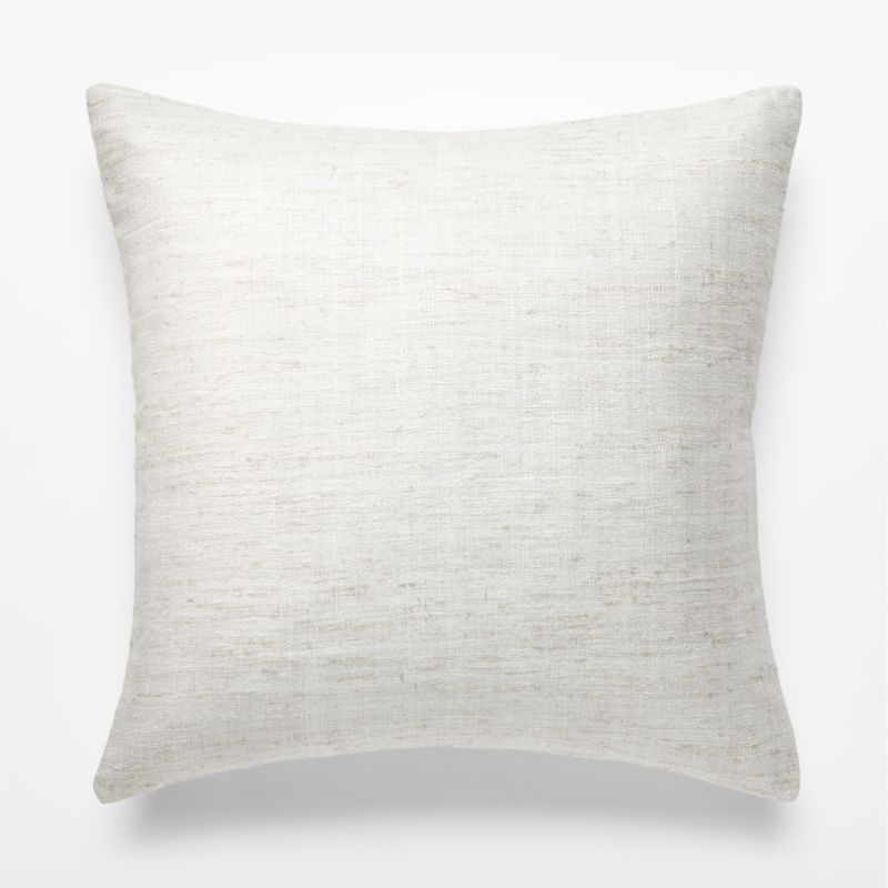 Raj Silk Pillow, Down-Alternative Insert, Gray, 20" x 20" - Image 0