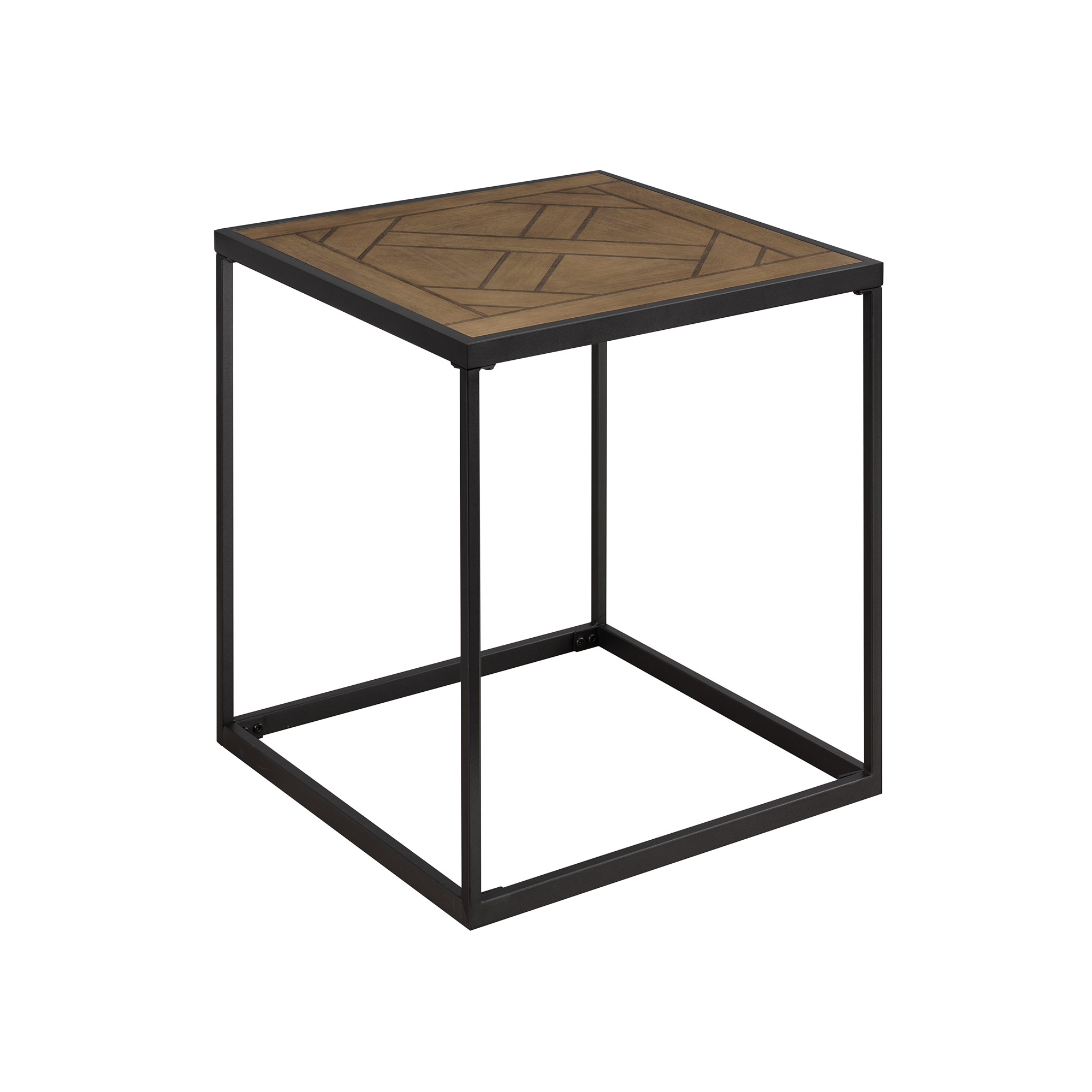20" Square Side Table with Parquet Top - Parquet Veneer - Image 5