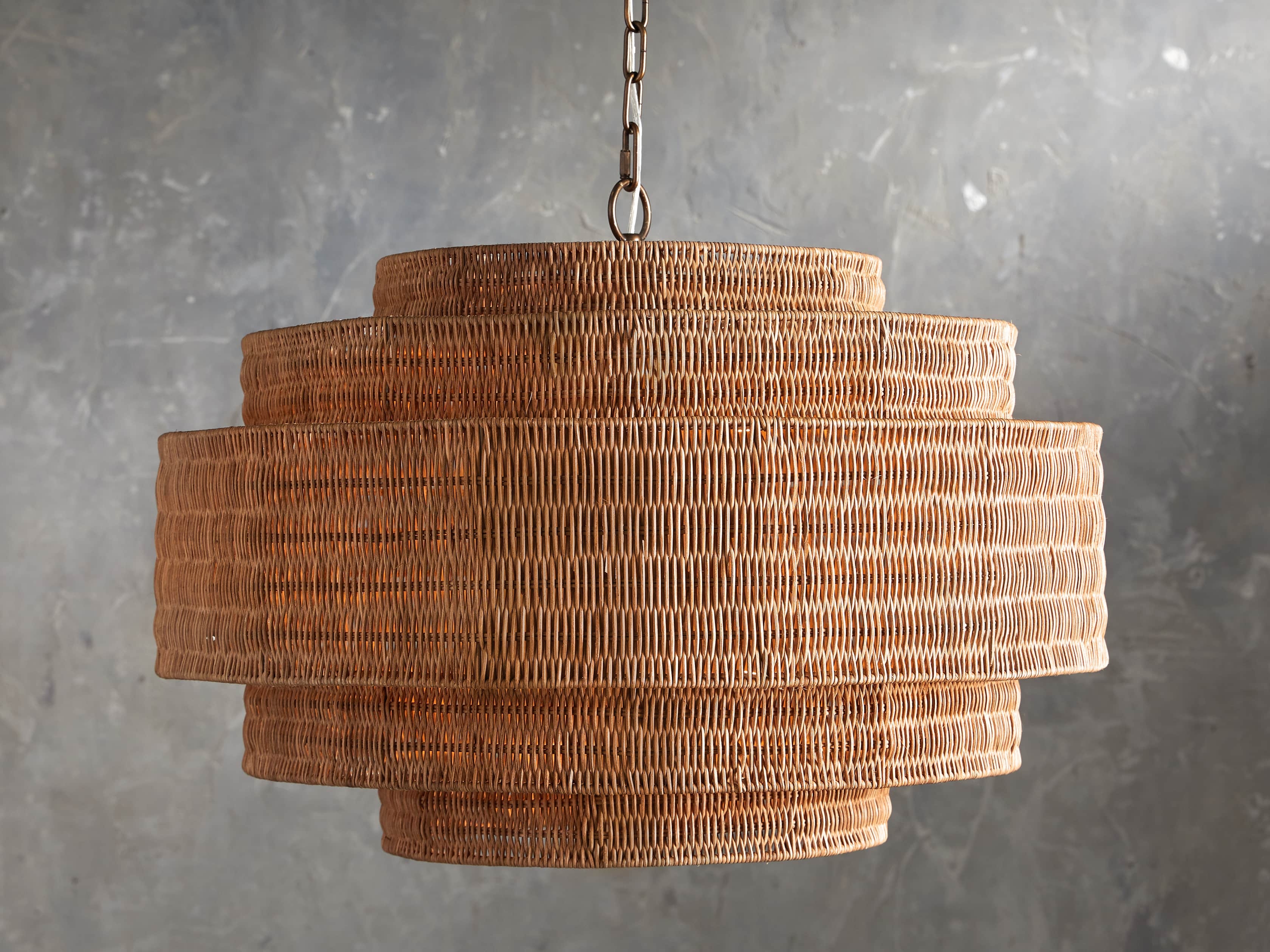 Paloma Chandelier in Rattan 28" Natural   - Image 1