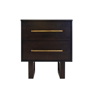 Spadafore Nightstand With Gold Handles - Image 0