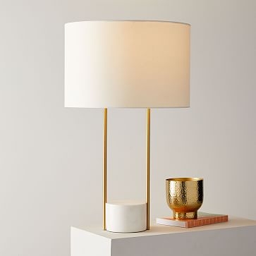 Industrial Outline Table Lamp, Cool Walnut/Dark Bronze (27") - Image 3