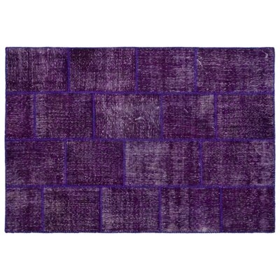 One-of-a-Kind Hwan Hand-Knotted 1960s Purple 5'3" x 7'7" Area Rug - Image 0