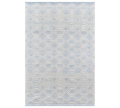 Theros Recycled Material Rug, 8'9 x 11'9", Light Blue - Image 0