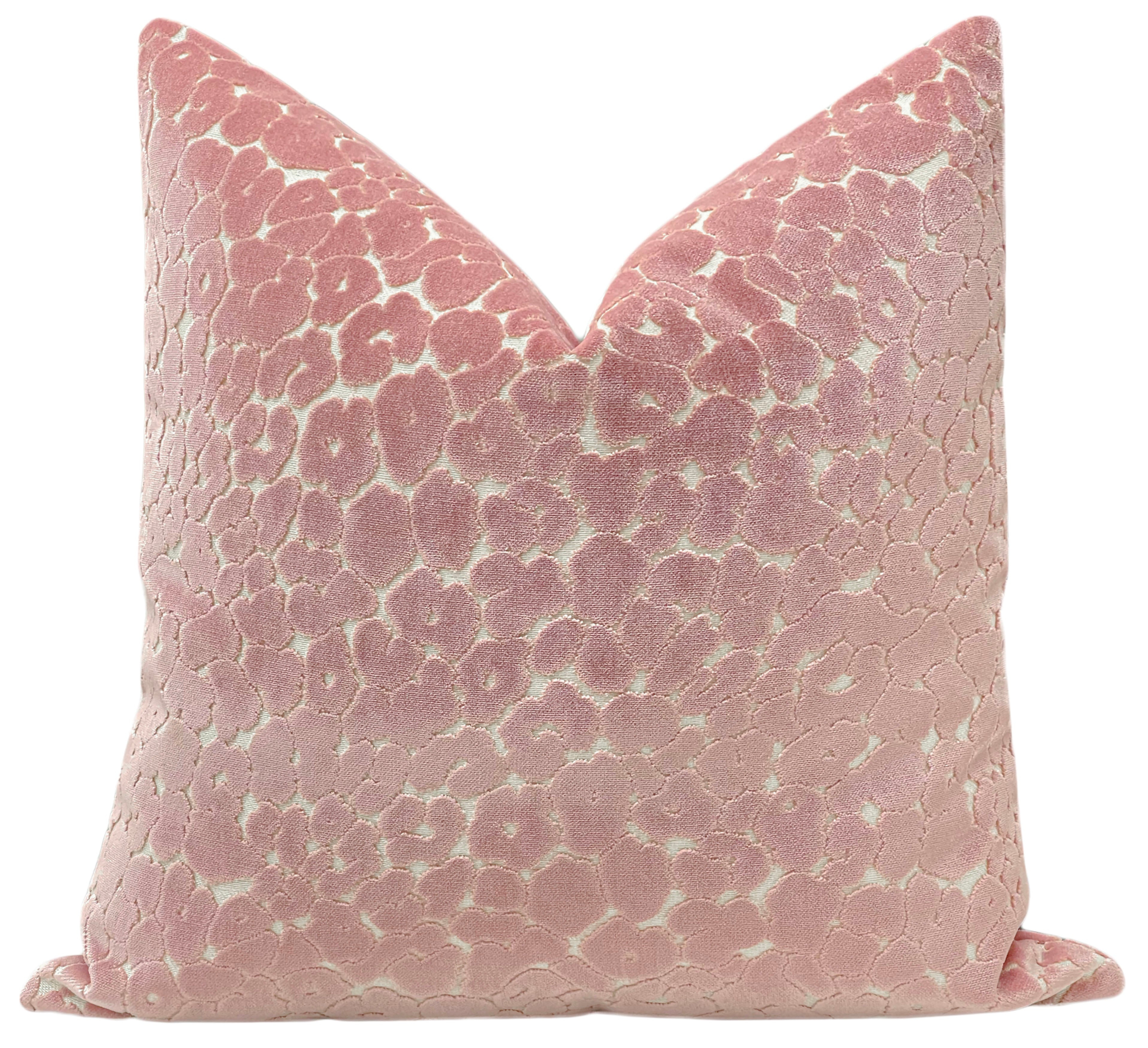 LEOPARD CUT VELVET // PINK PEONY - 14" X 36" - Image 0