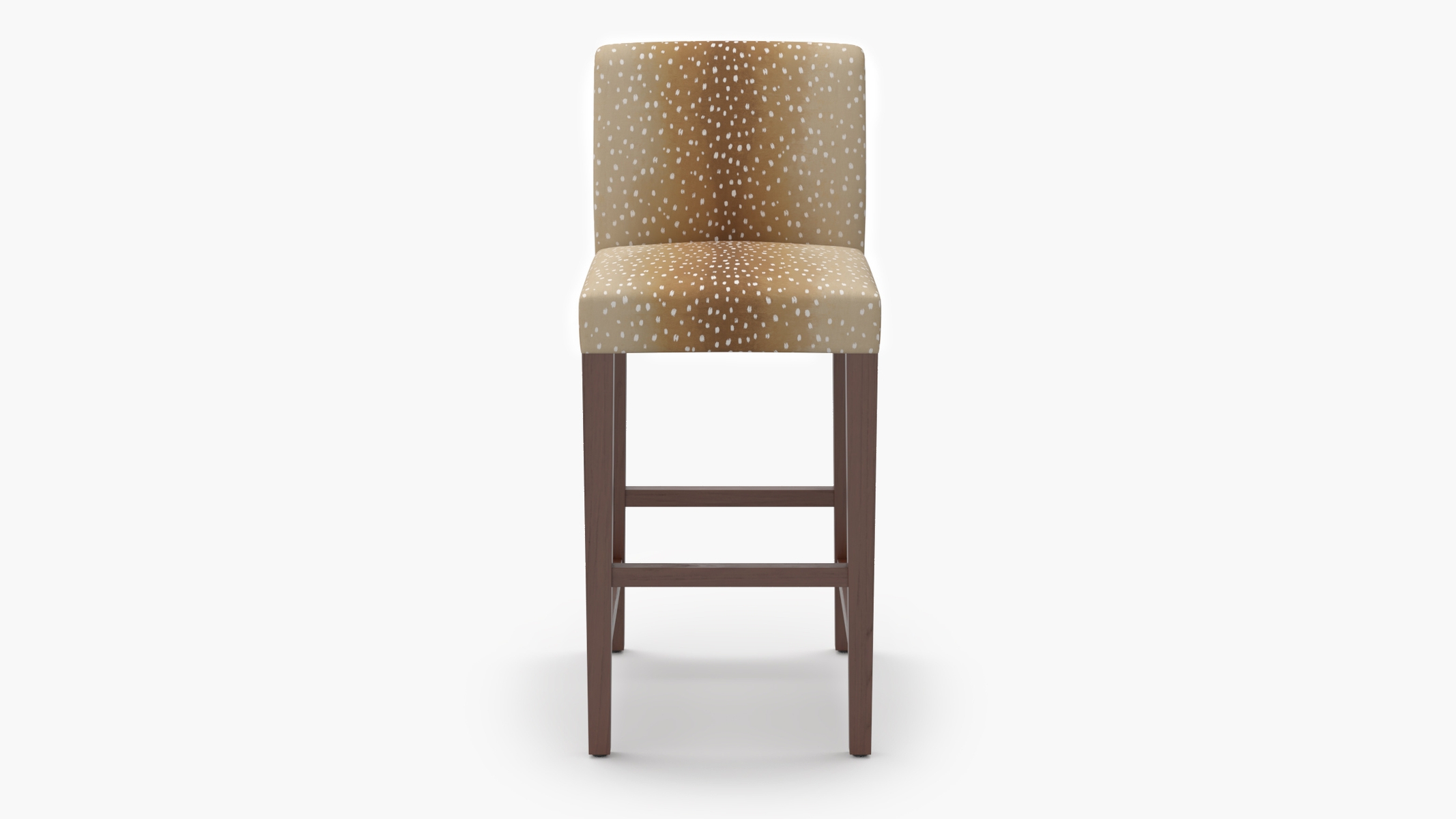 Signature Dining Bar Stool, Faline, Walnut Square Tapered Leg - Image 0