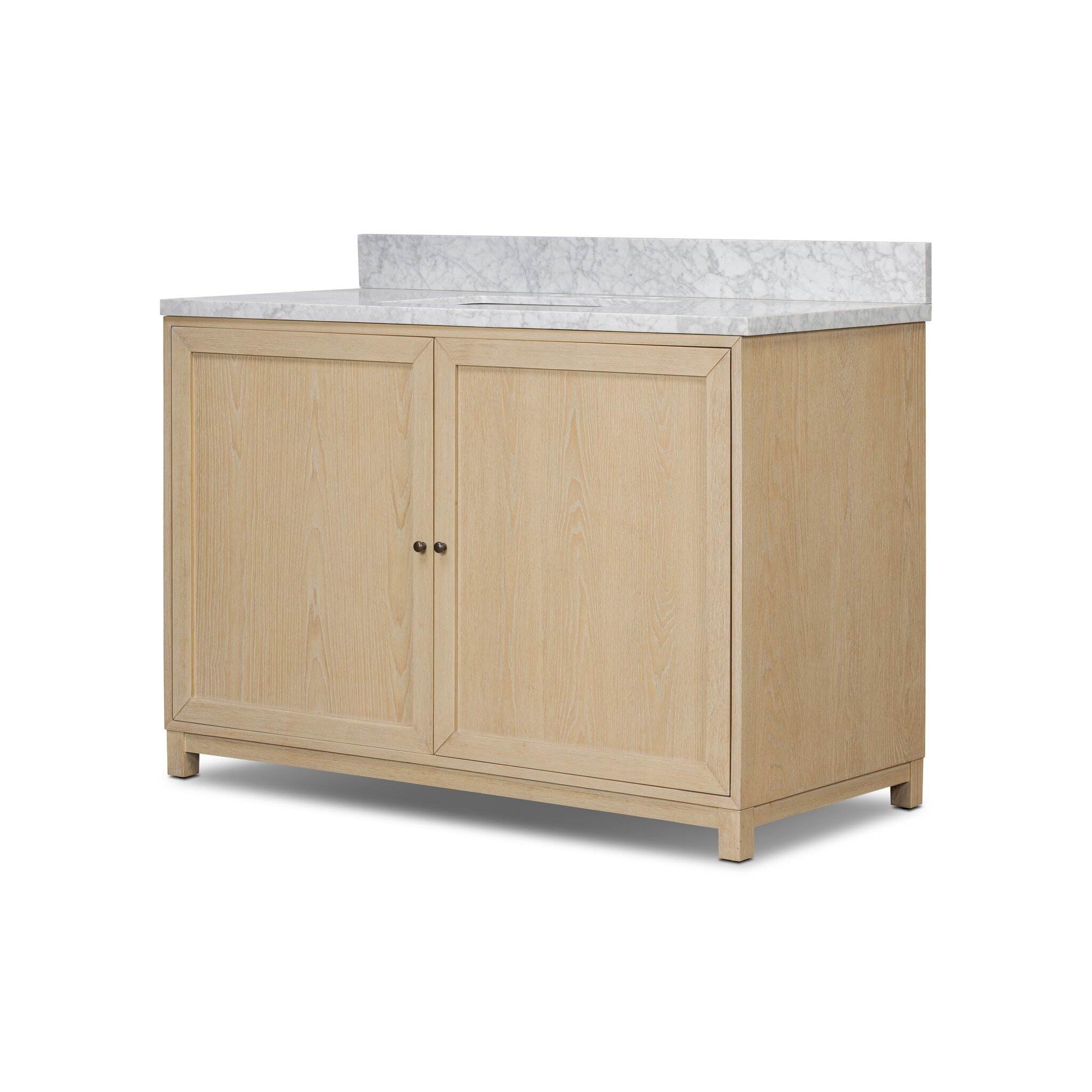 Millie Single Wide Vanity - Satin Bleached Oak Veneer - Image 2