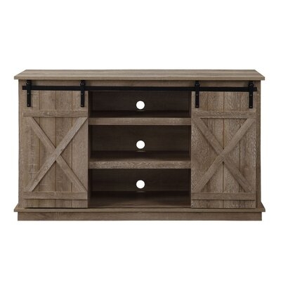 Home Entertainment Wooden TV Stand, Gray - Image 0