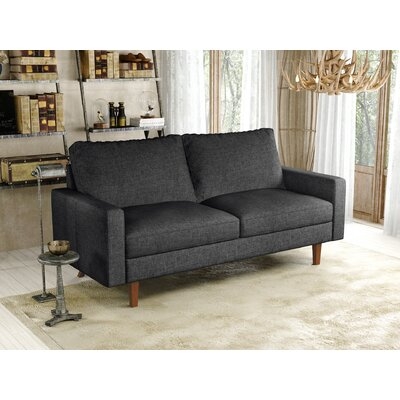 69.68" Linen Square Arm Sofa - Image 0