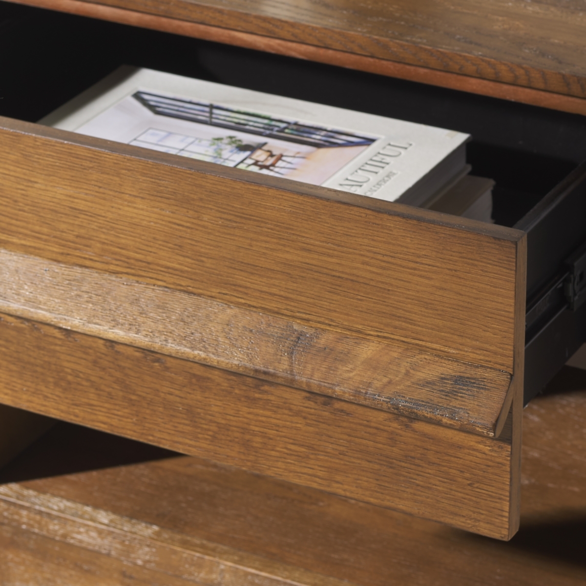 Deirdra 1 Drawer Nightstand - Medium Oak - Image 1