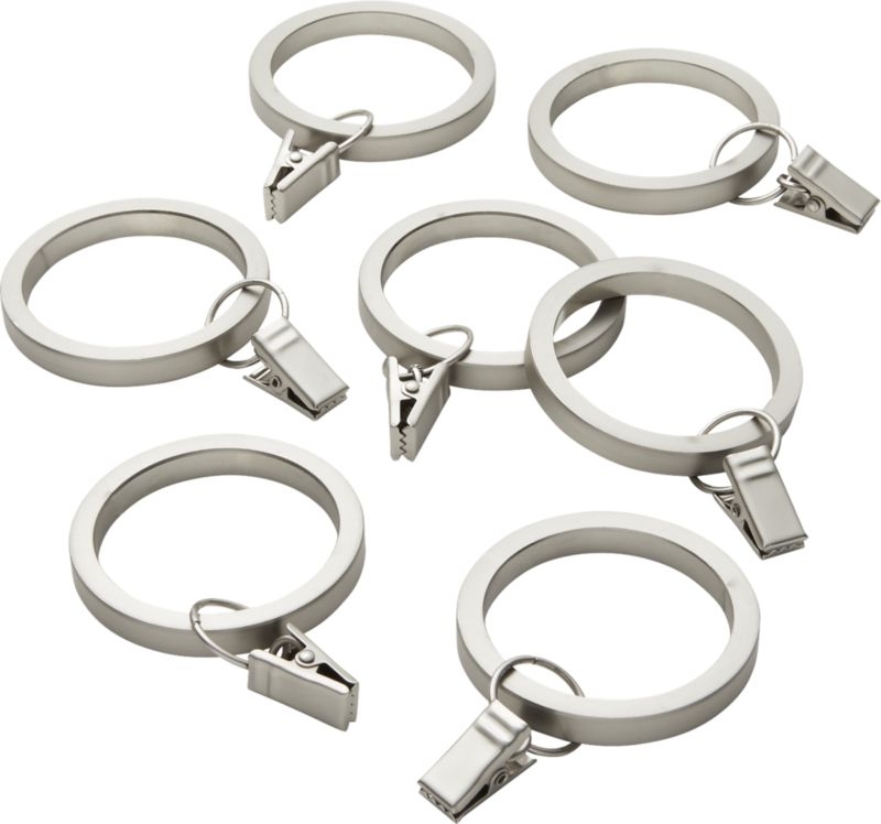 Brushed Nickel Curtain Clips Set of 7 - Image 2