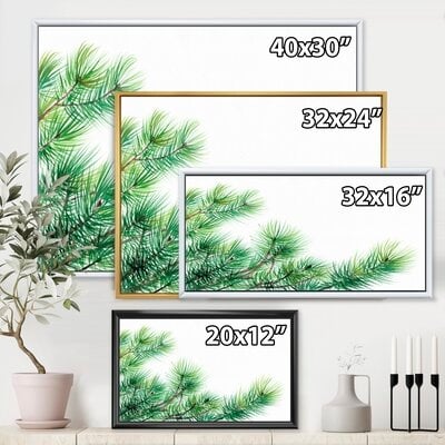 Pine Tree Branches - Traditional Canvas Wall Art Print - Image 0