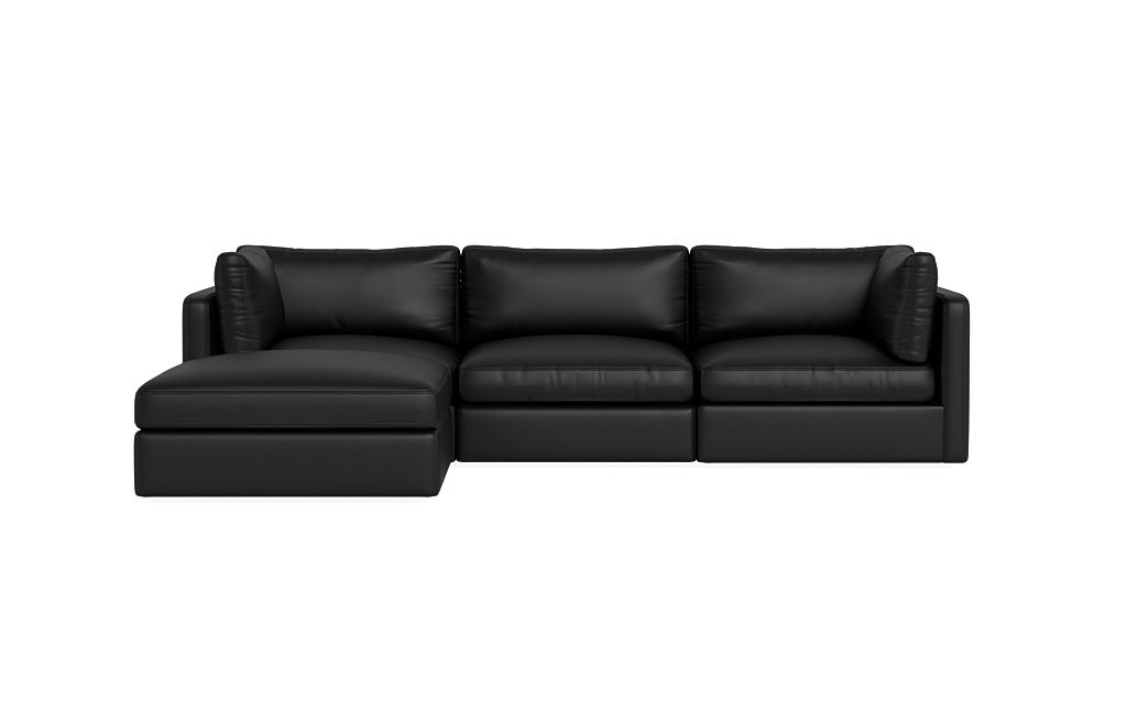 Tatum Leather Modular 3-Seat Chaise Sectional - Image 0