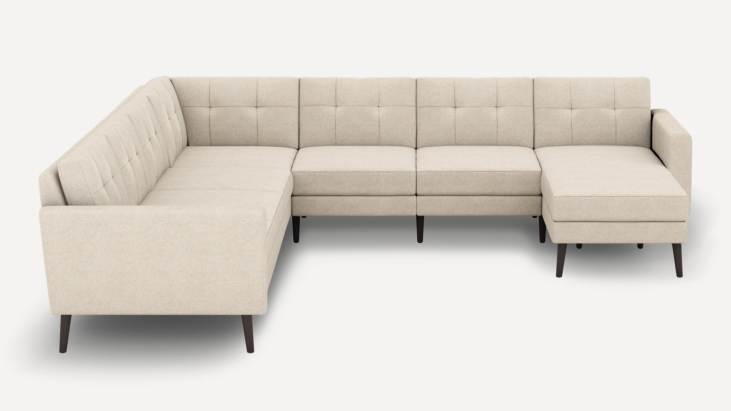 Nomad 7-Seat Corner Sectional with Chaise - Georgia Clay - Performance Chenille / Black - Metal / Slope - Image 6