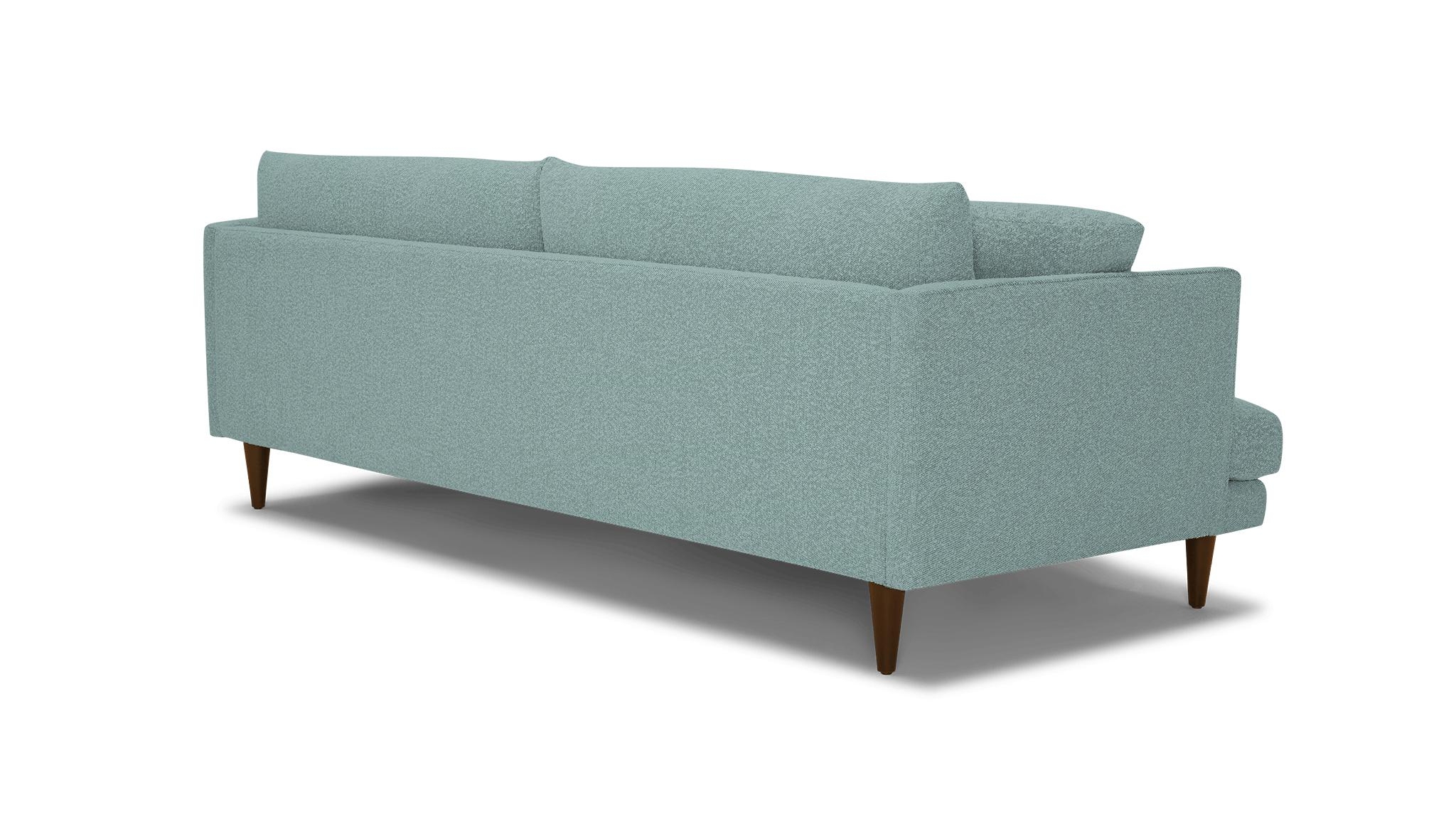 Blue Lewis Mid Century Modern Grand Sofa - Sunbrella Premier Sea - Mocha - Image 3