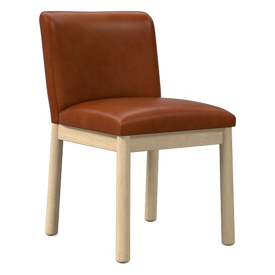 Hargrove Side Chair, Saddle Leather, Nut, Dune - Image 0