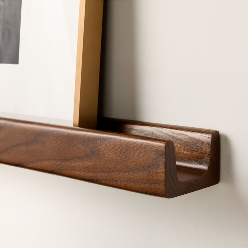 Calo Wood Picture Wall Shelf with Rail 36" - Image 1