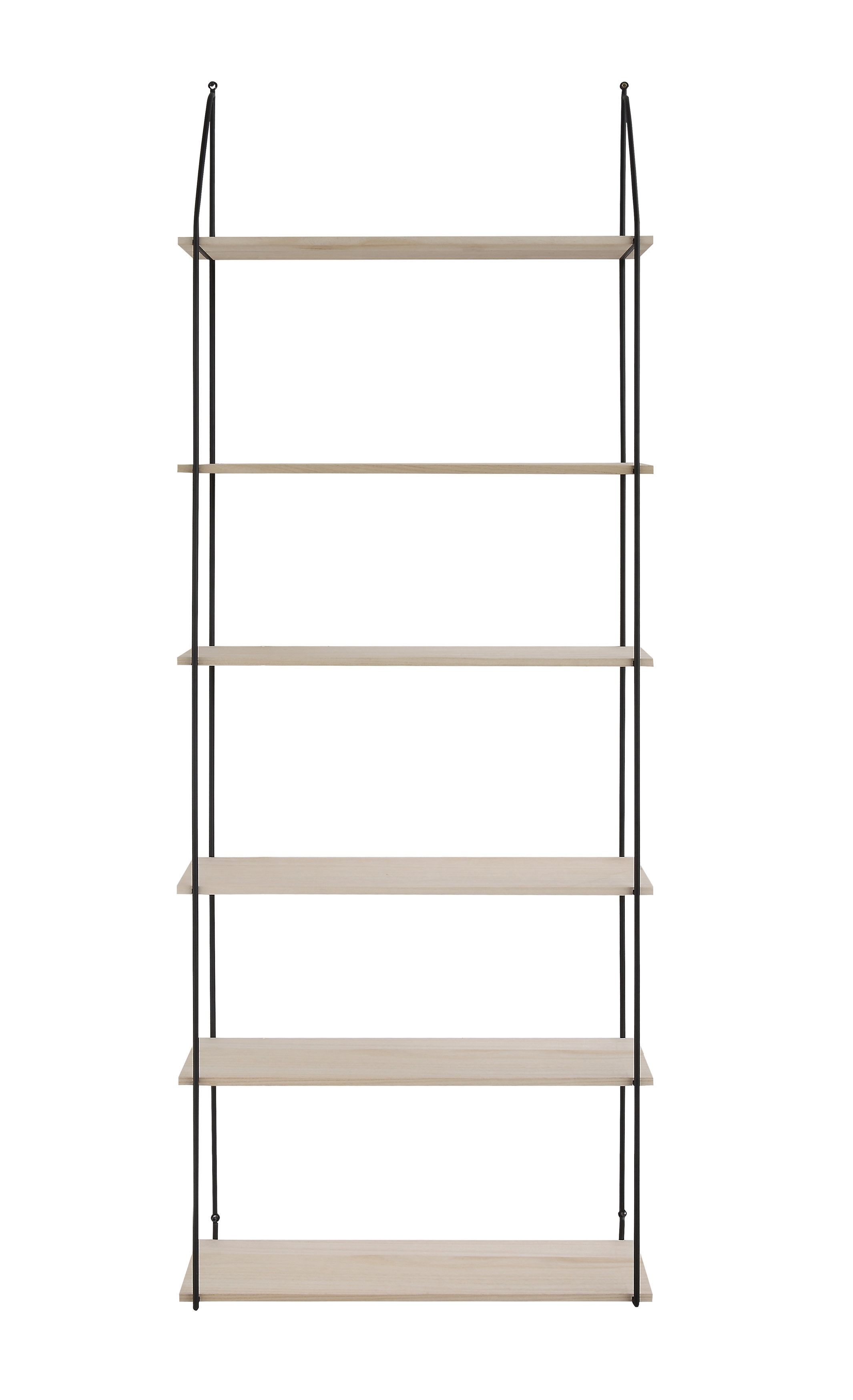 6 Tier Metal & Wood Wall Shelves - Image 0