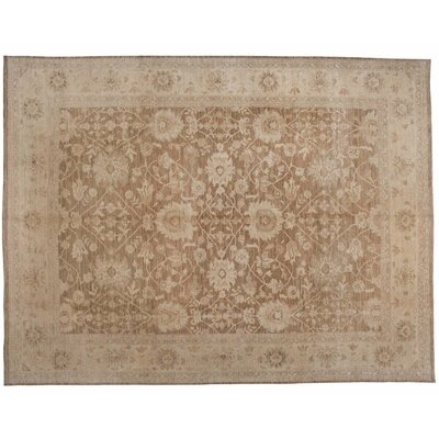 One-of-a-Kind Hand-Knotted Brown/Beige 9' x 12' Wool Area Rug - Image 0