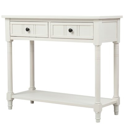 Daisy Series Console Table Traditional Design With Two Drawers And Bottom Shelf Acacia Mangium-CHH-WF191267 - Image 0