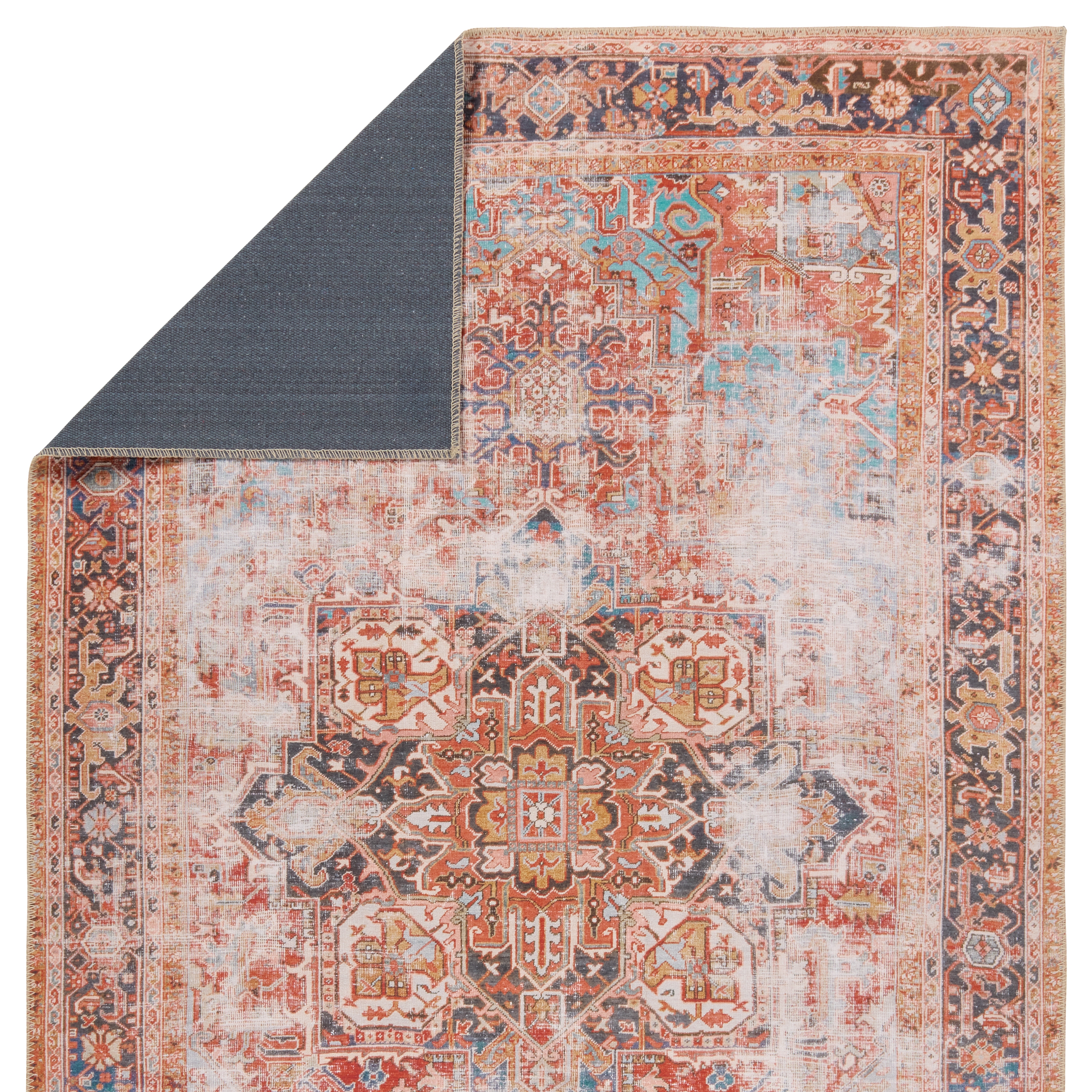Vibe by Matias Medallion Rust/Navy Area Rug (5'X8') - Image 2
