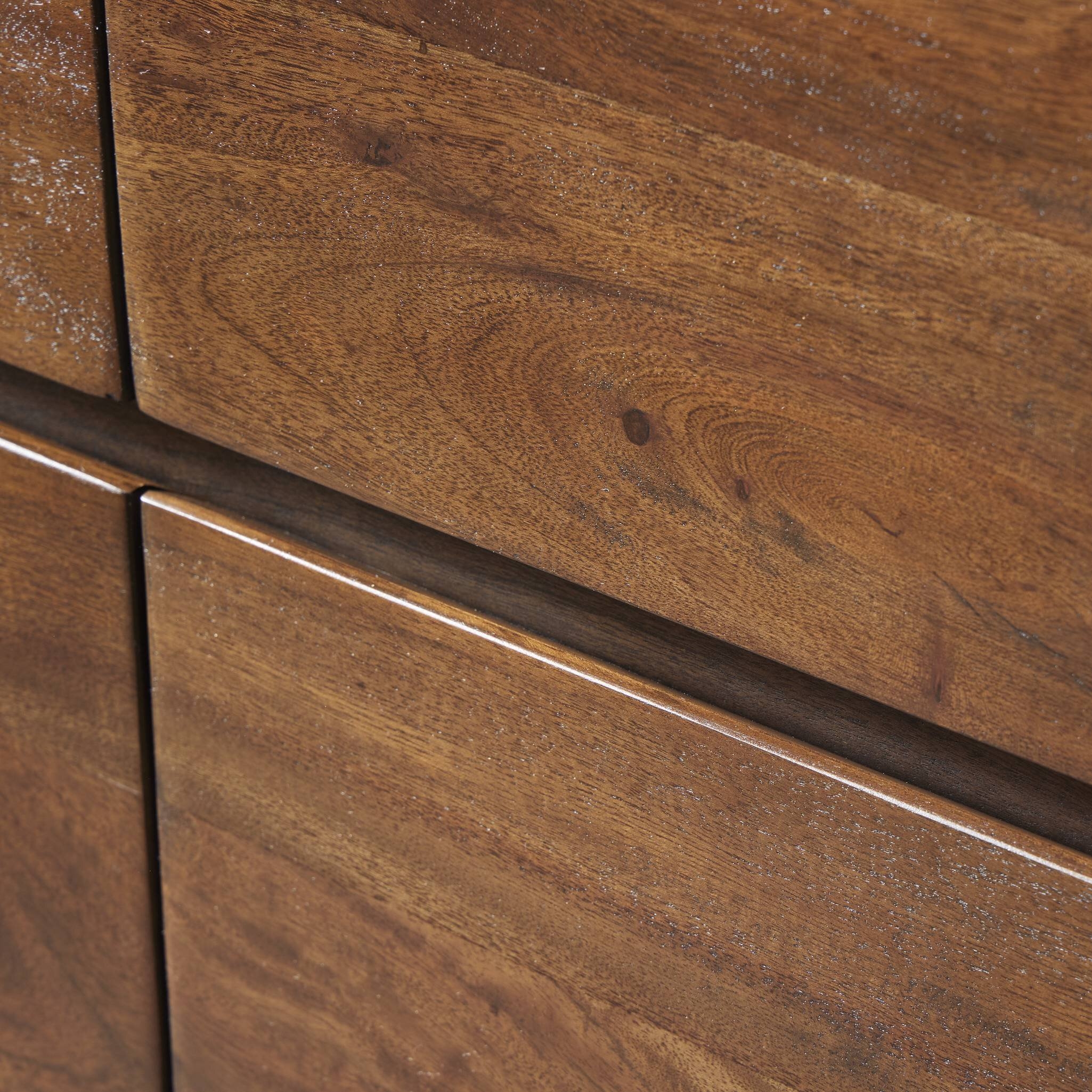 Nigel 6 Drawer Dresser - Rustic Brown Acacia - Image 12