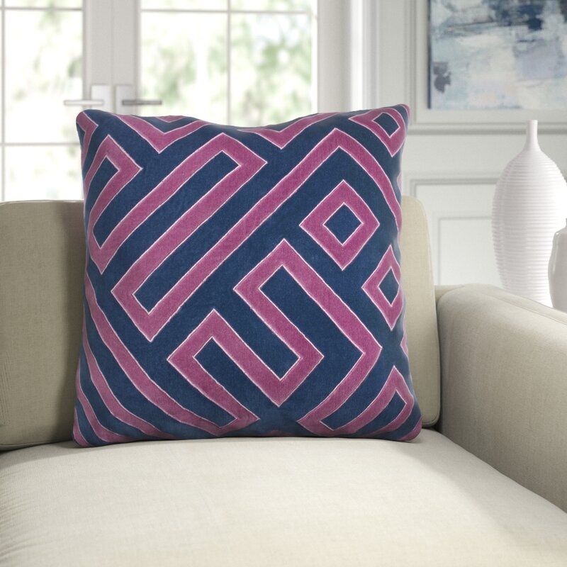 CompanyC Maze Square Cotton Pillow Cover & Insert - Image 0