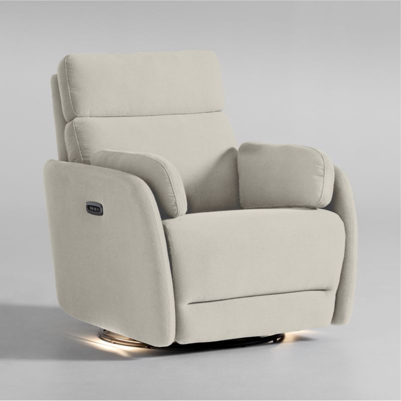 Owen Cream Nursery Electronic Power Recliner with Night Light - Image 5