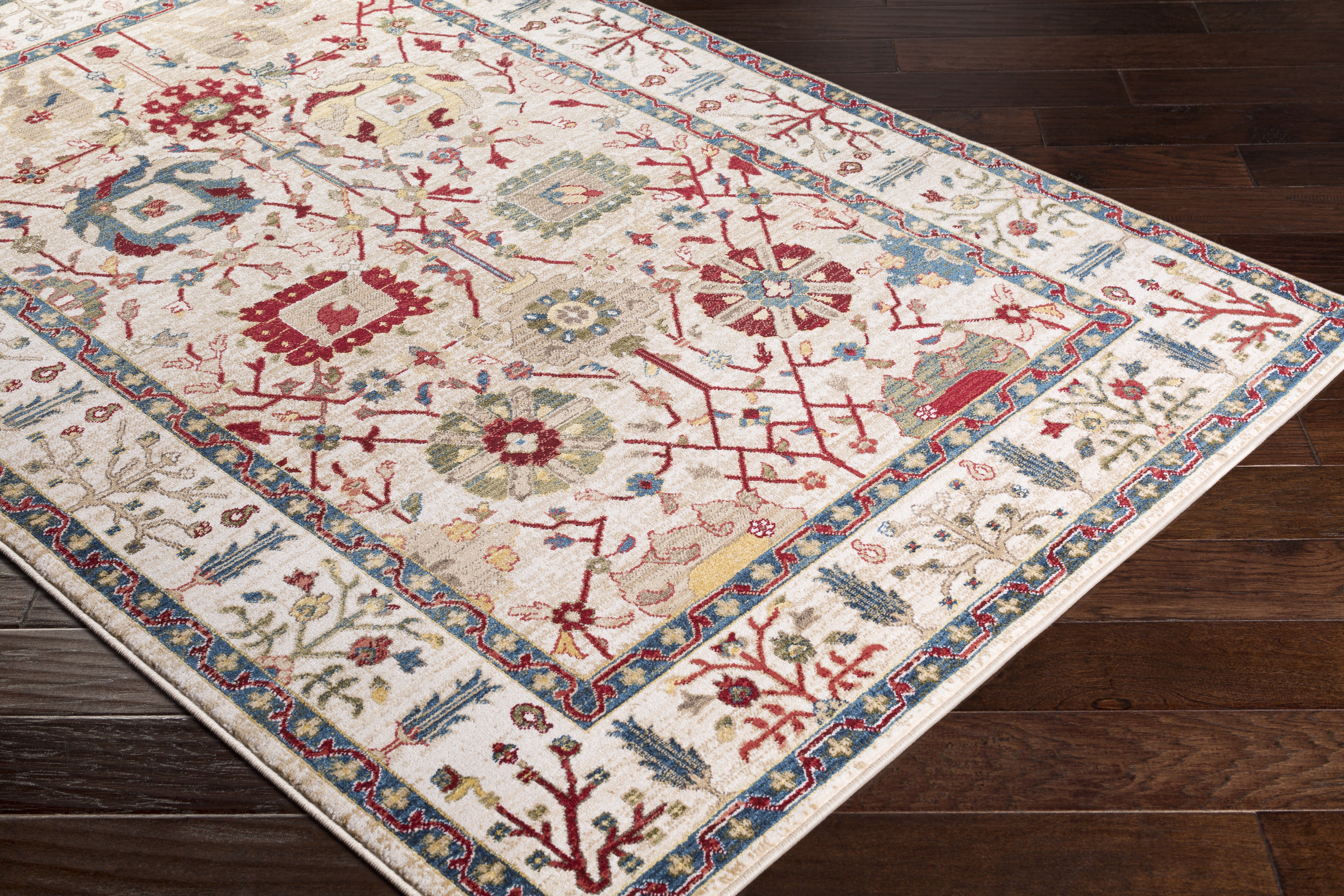 Crafty Red Indoor 2'7" x 4'11" Machine Woven Rug - Image 6