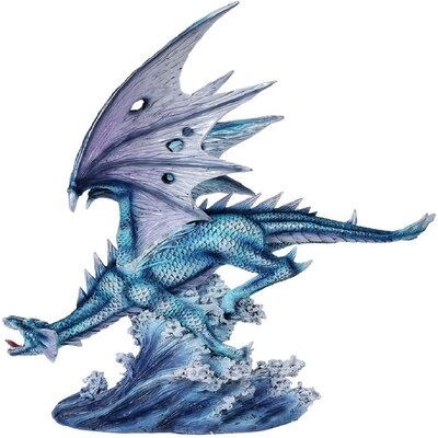 Ferocious Elemental Protector Dragon Water Figurine - Image 0
