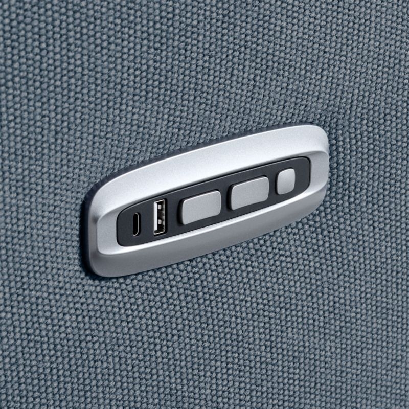 Owen Denim Blue Nursery Electronic Power Recliner with Night Light - Image 2